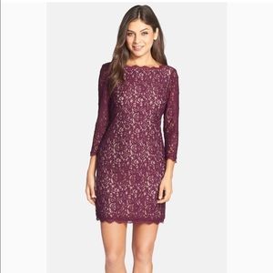 Adrianna Papell Lace Overlay Sheath Dress